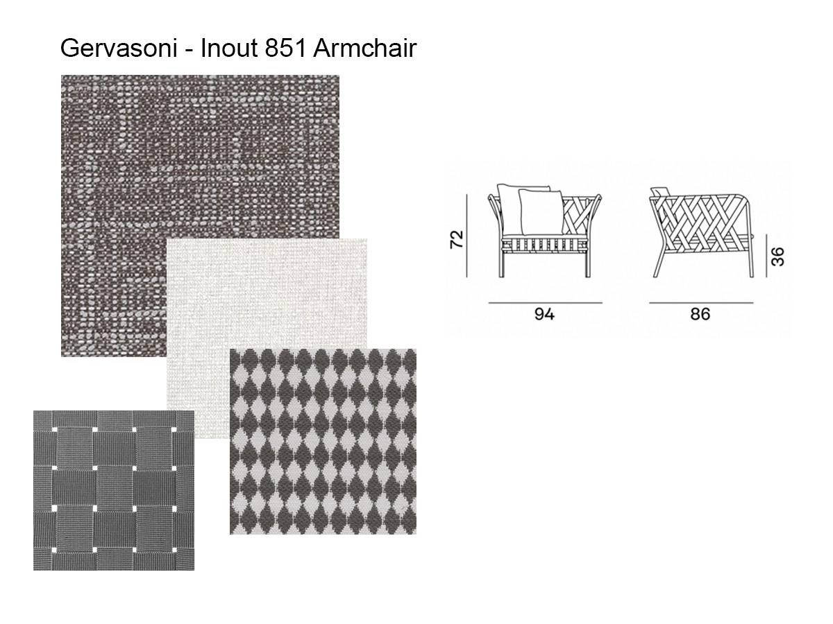 Gervasoni Inout 581 Outdoor Armchair Grey Structure Lisboa 07 Aspen 04 Lisboa 05
