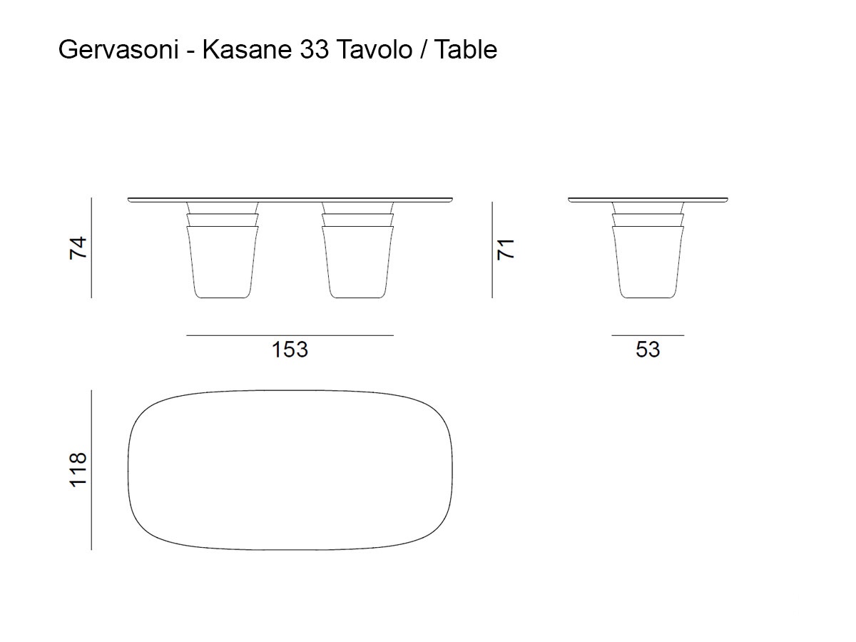 Gervasoni Kasane 33 Outdoor Table