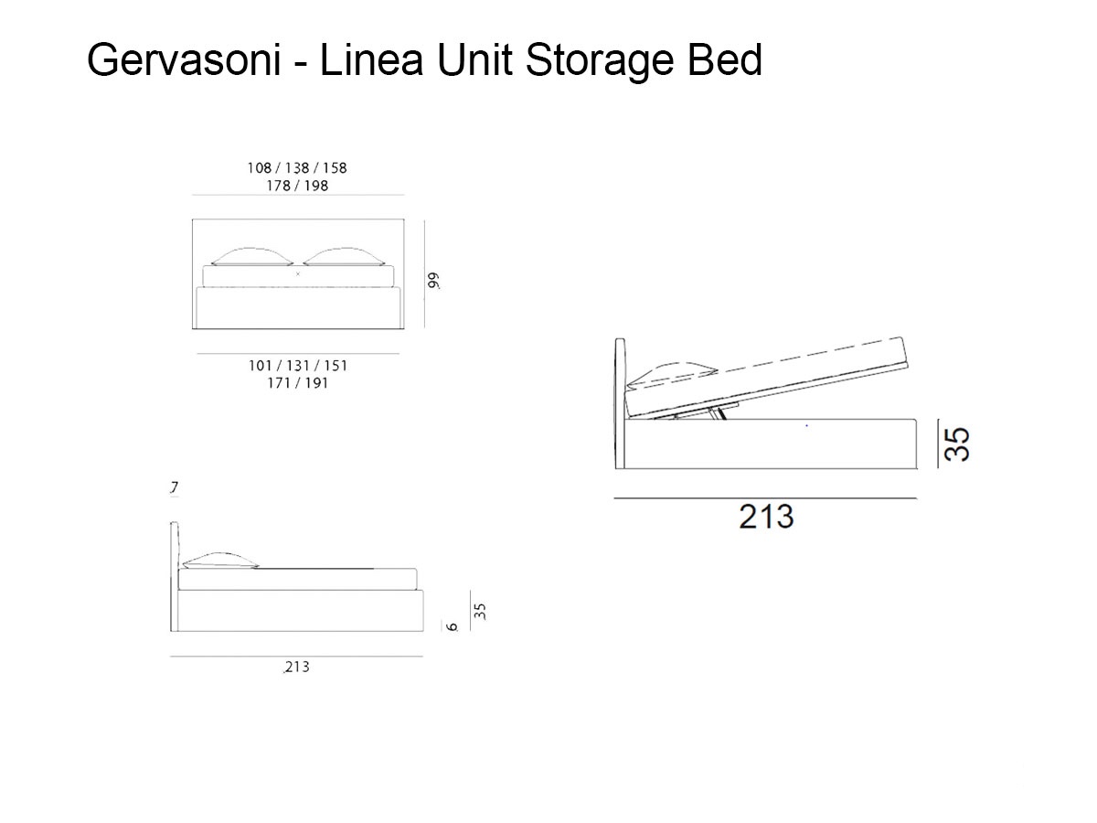 Gervasoni Linea Storage Unit Bed