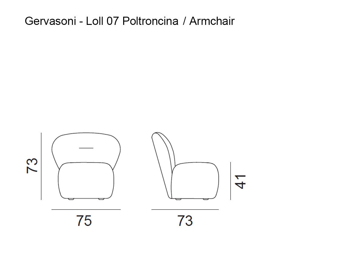 Gervasoni Loll 07 Armchair Polar Bear