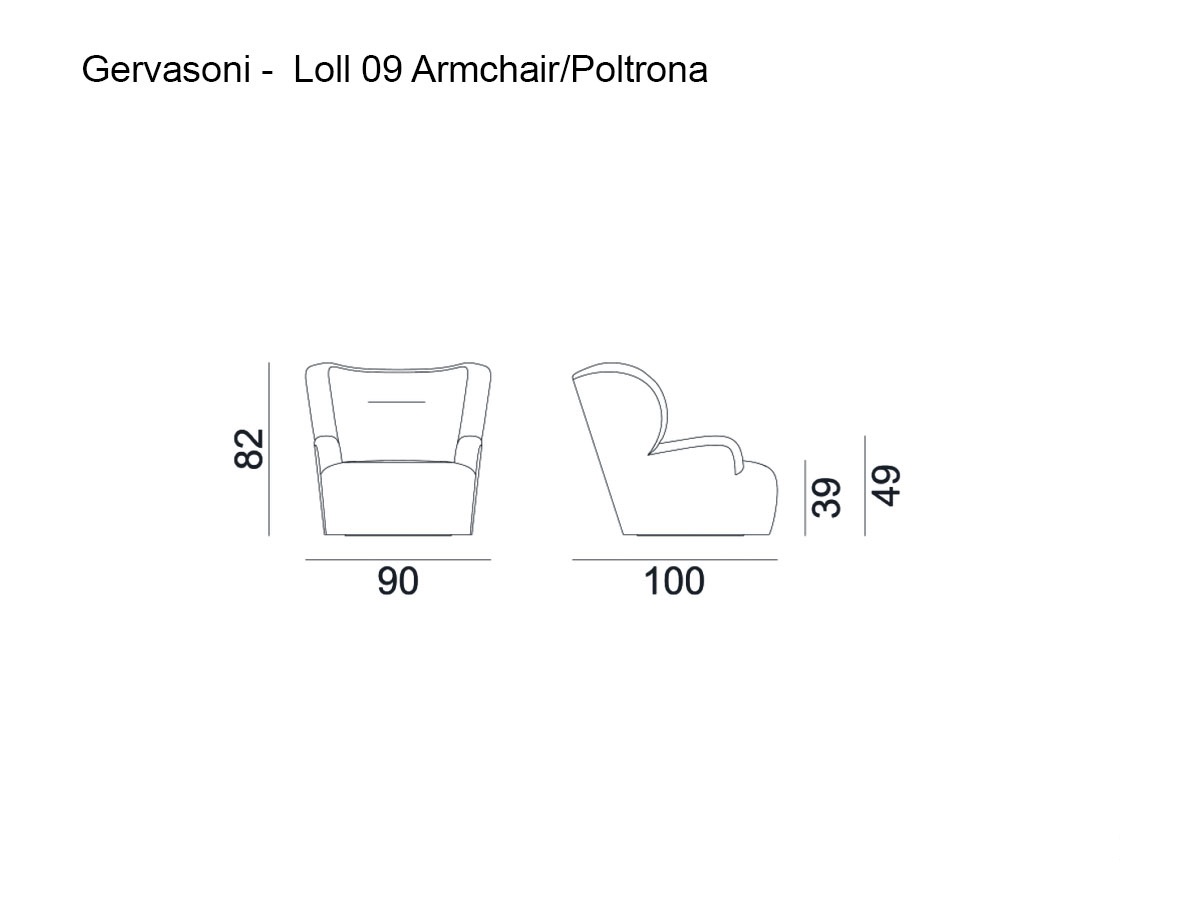 Gervasoni Loll 09 Swivel Armchair