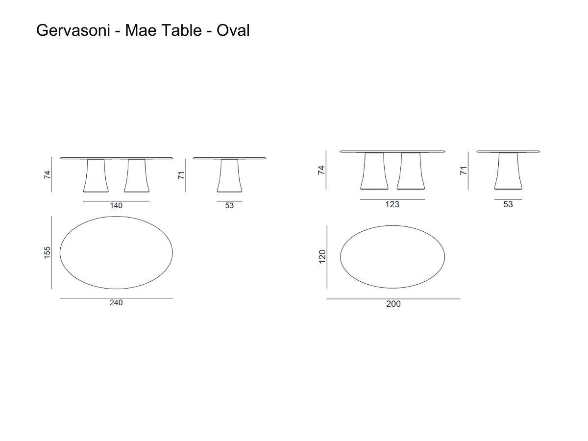 Gervasoni Mae Table Oval