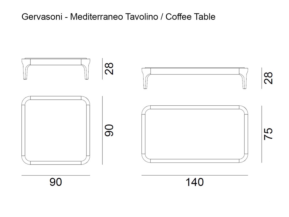 Gervasoni Mediterraneo Coffee Table Outdoor