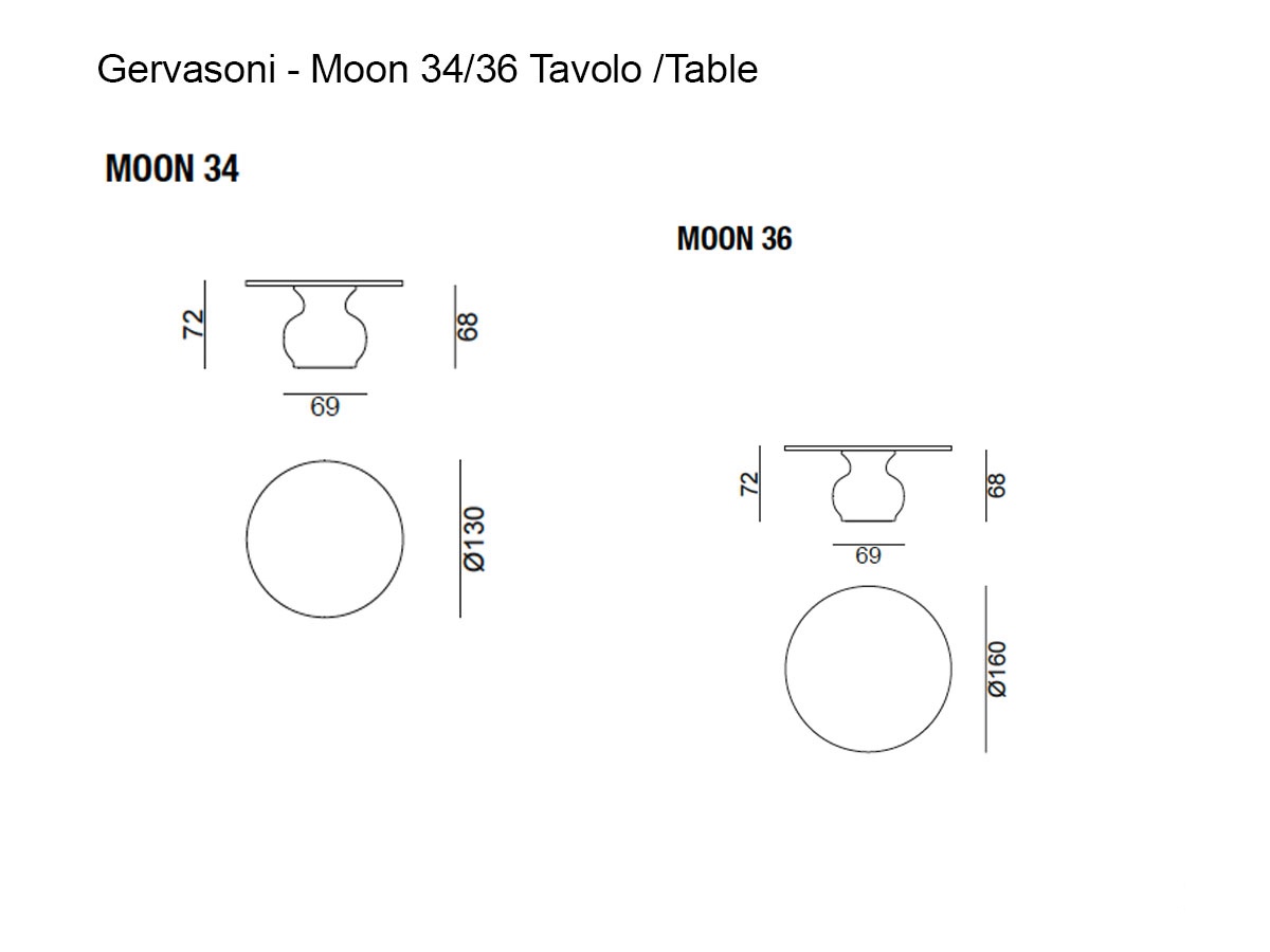 Gervasoni Moon 34 36 Table