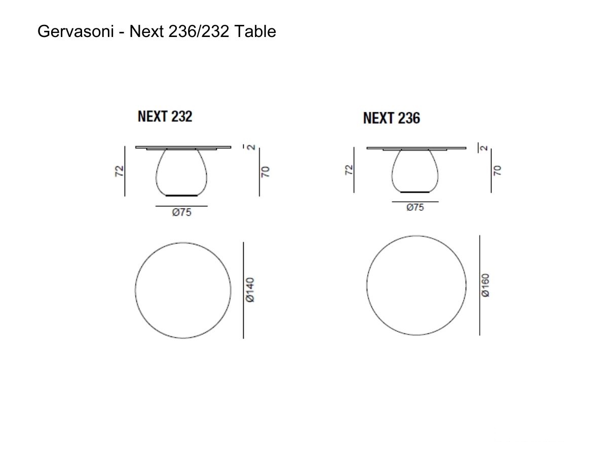 Gervasoni Next 236 232 Tables
