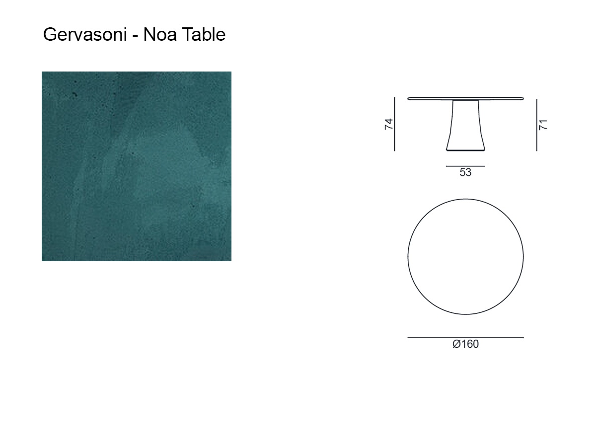 Gervasoni Noa Outdoor Table O 160 Cm Ottanio
