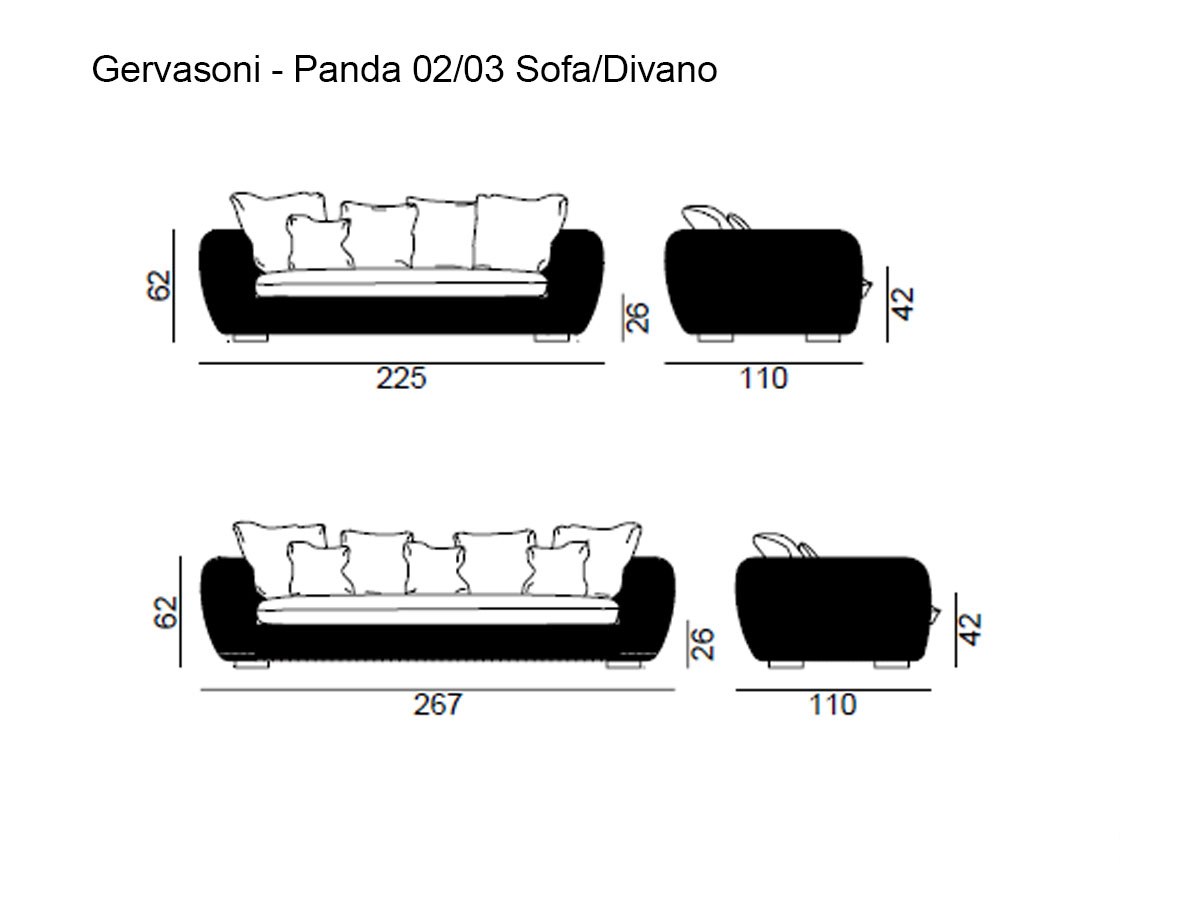 Gervasoni Panda 02 03 Sofa