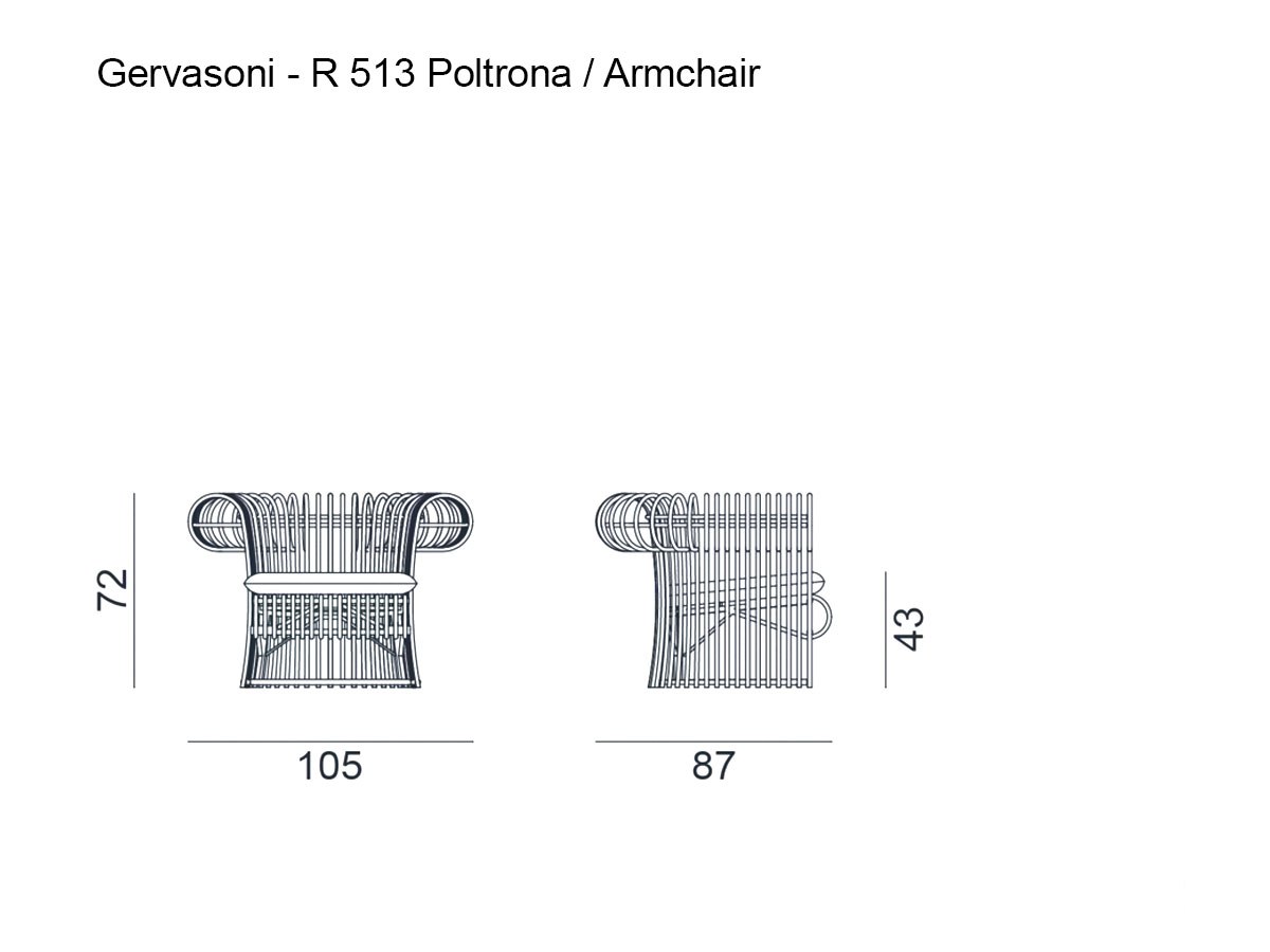 Gervasoni R 513 Armchair