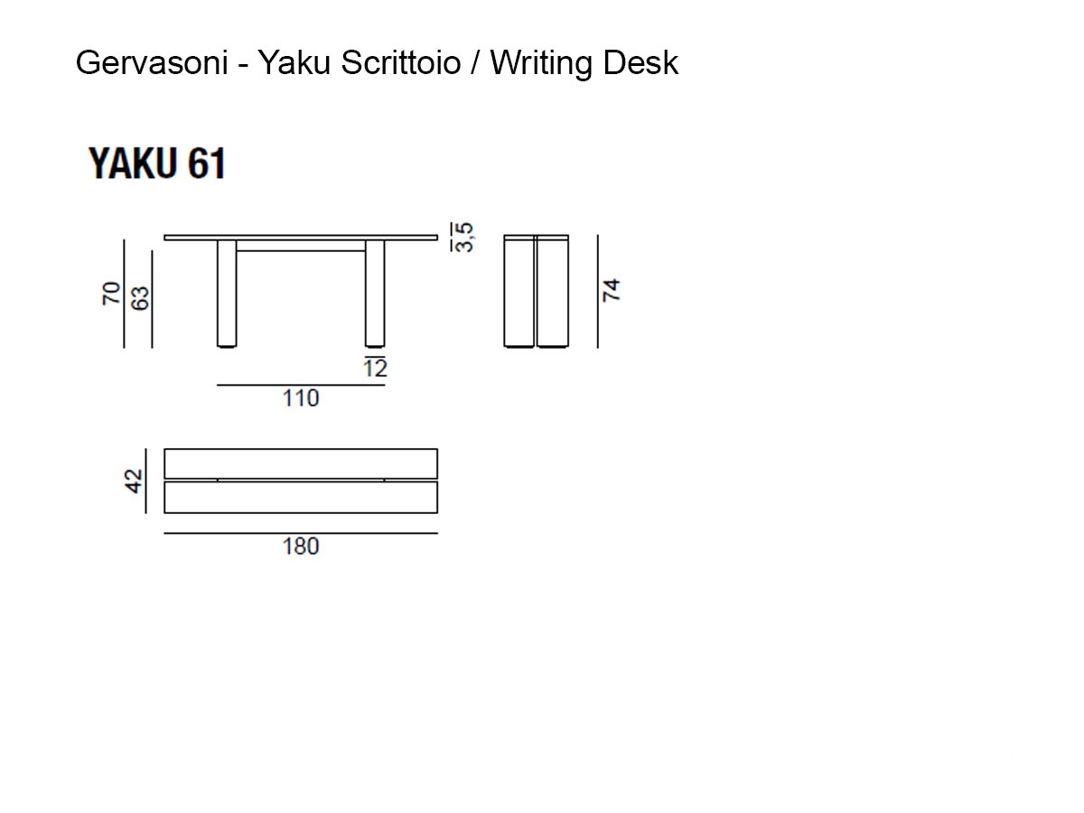 Gervasoni Yaku Writing Desk