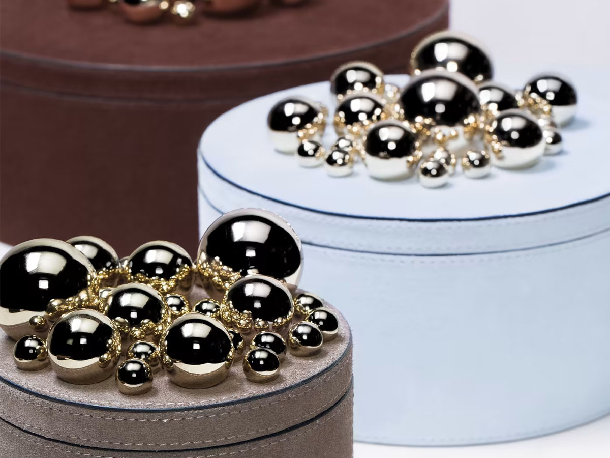 Giobagnara Champagne Spherades Round Box S Taupe