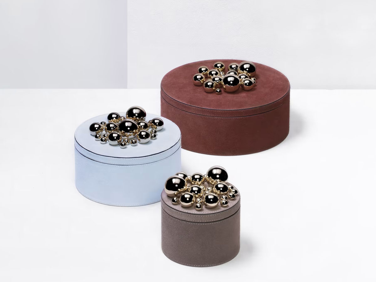 Giobagnara Champagne Spherades Round Box S Taupe