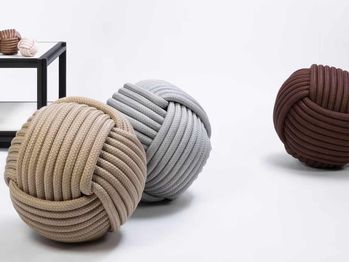 Giobagnara Nodo Leather Pouf