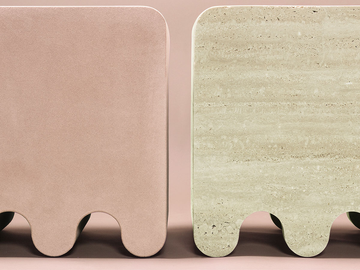 Giobagnara Ossicle Travertine Stool