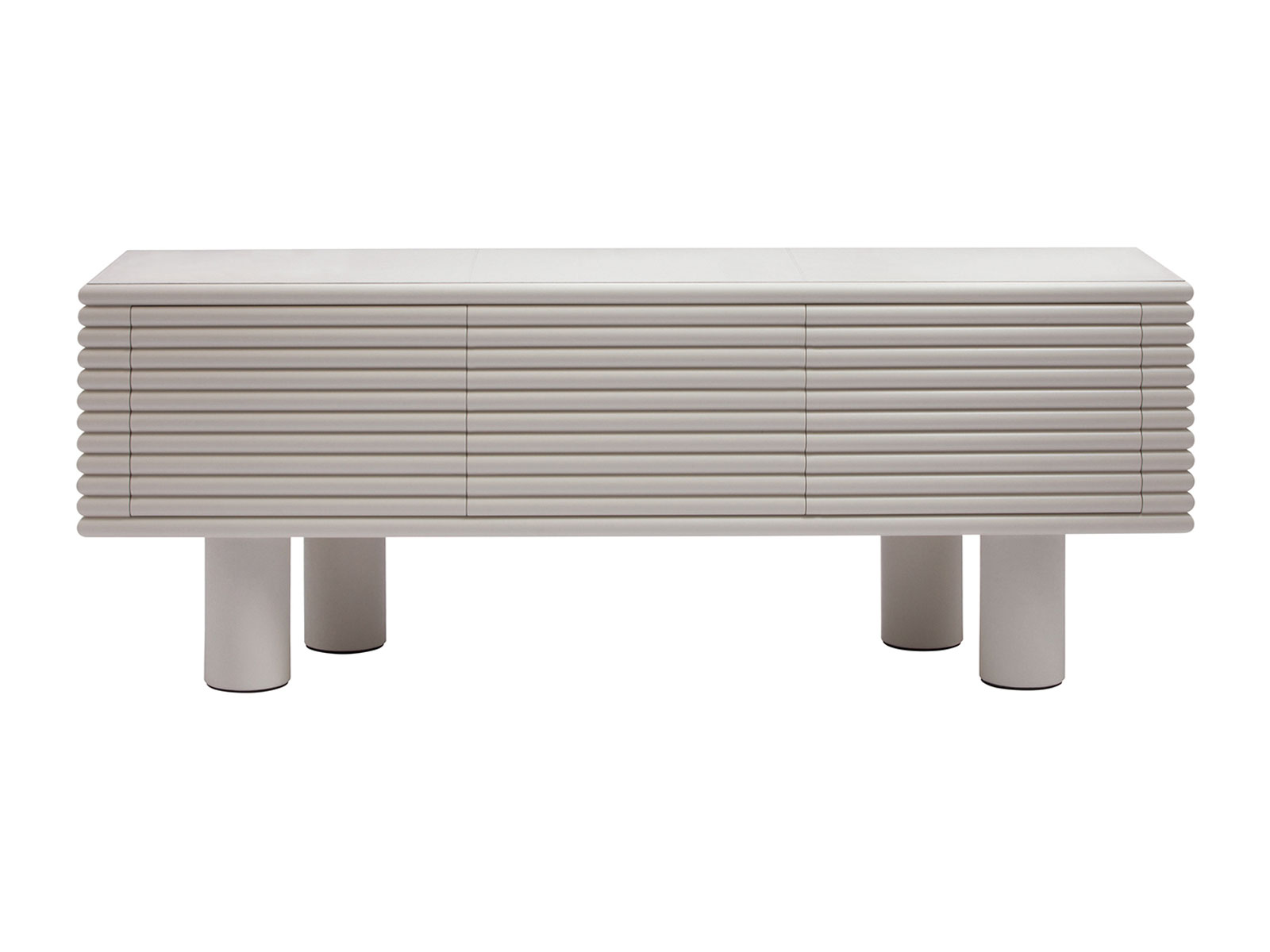 Giobagnara Scala Lacquered And Leather Three Doors Sideboard