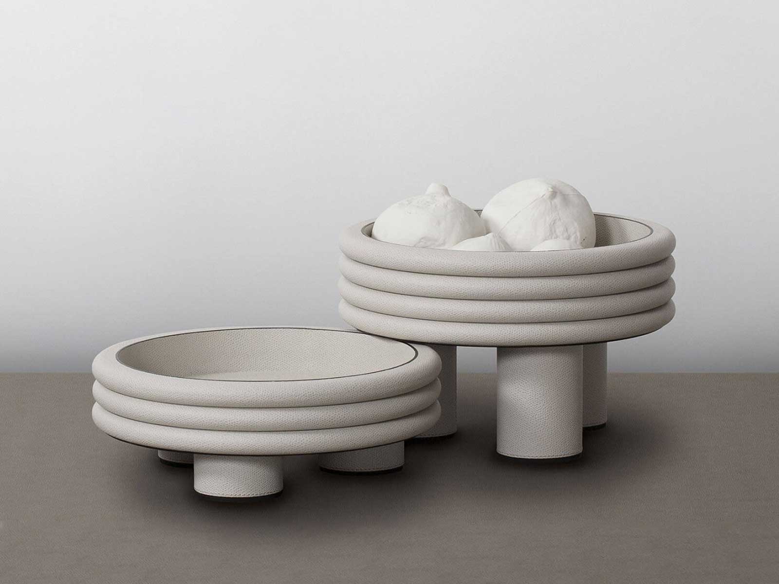 Giobagnara Scala Leather Low Round Bowl