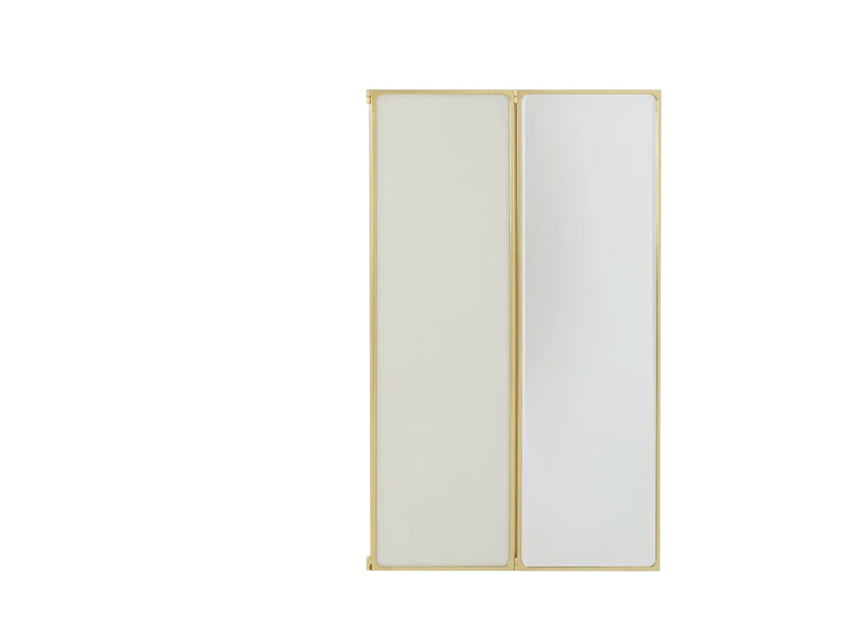 Glas Italia Como 01 Wall Mirror Polished Brass White 70