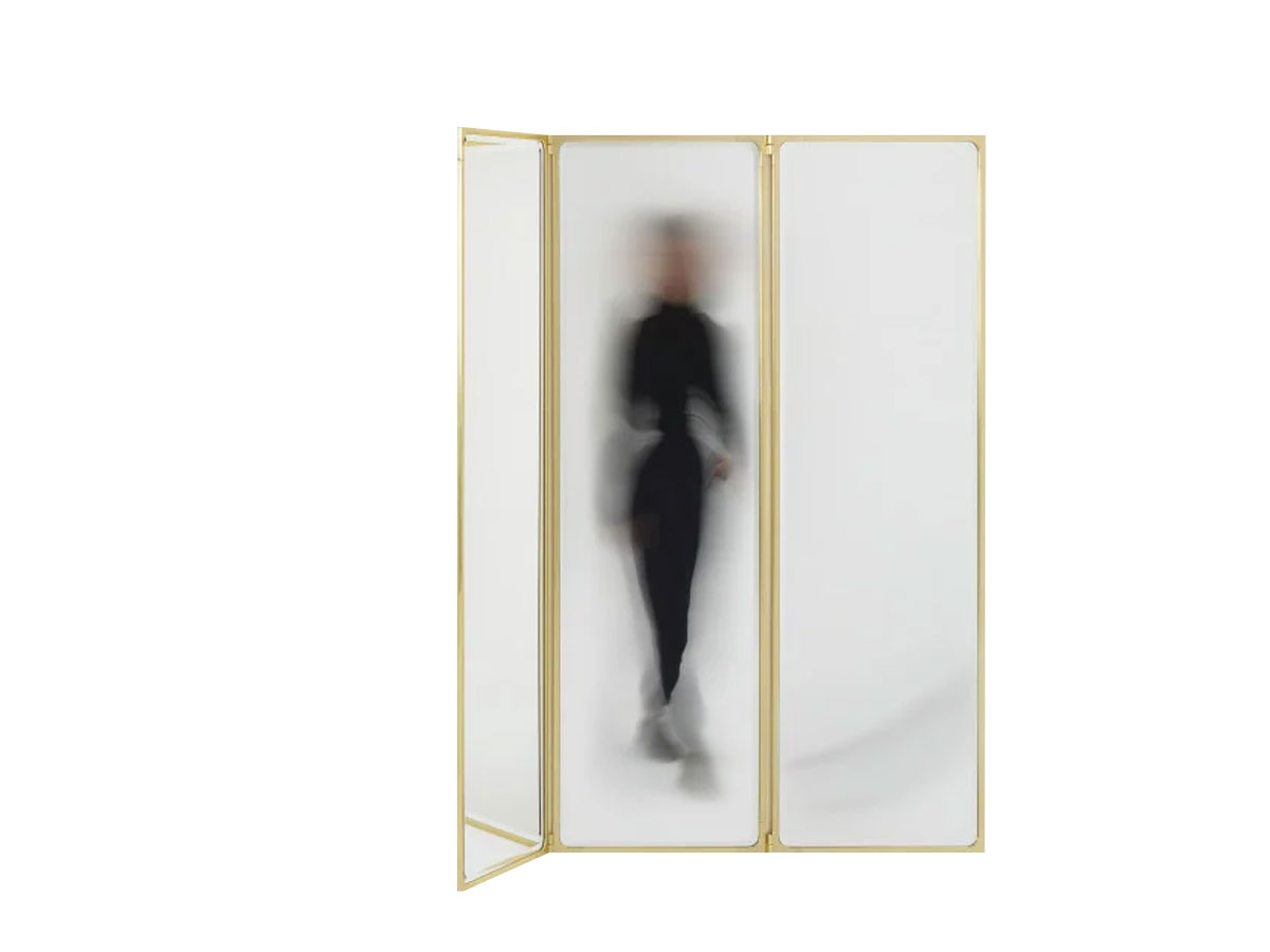Glas Italia Como 01 Wall Mirror Polished Brass White 70
