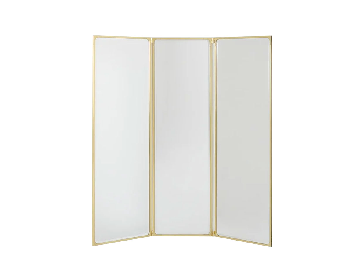 Glas Italia Como 01 Wall Mirror Polished Brass White 70