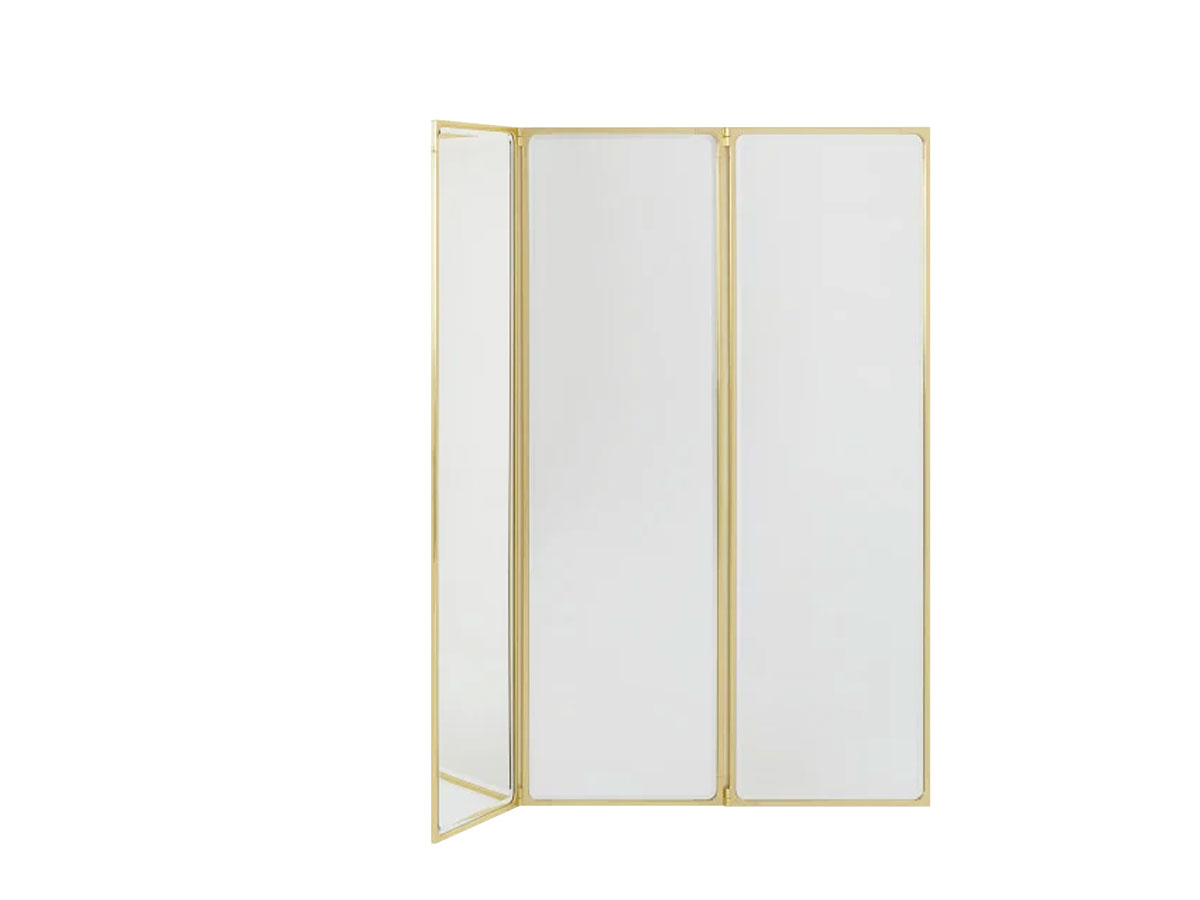Glas Italia Como 01 Wall Mirror Polished Brass White 70
