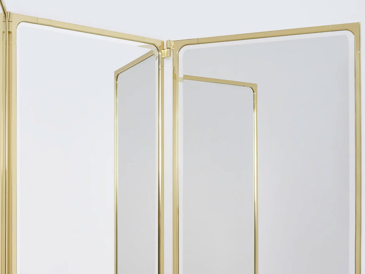 Glas Italia Como 01 Wall Mirror Polished Brass White 70