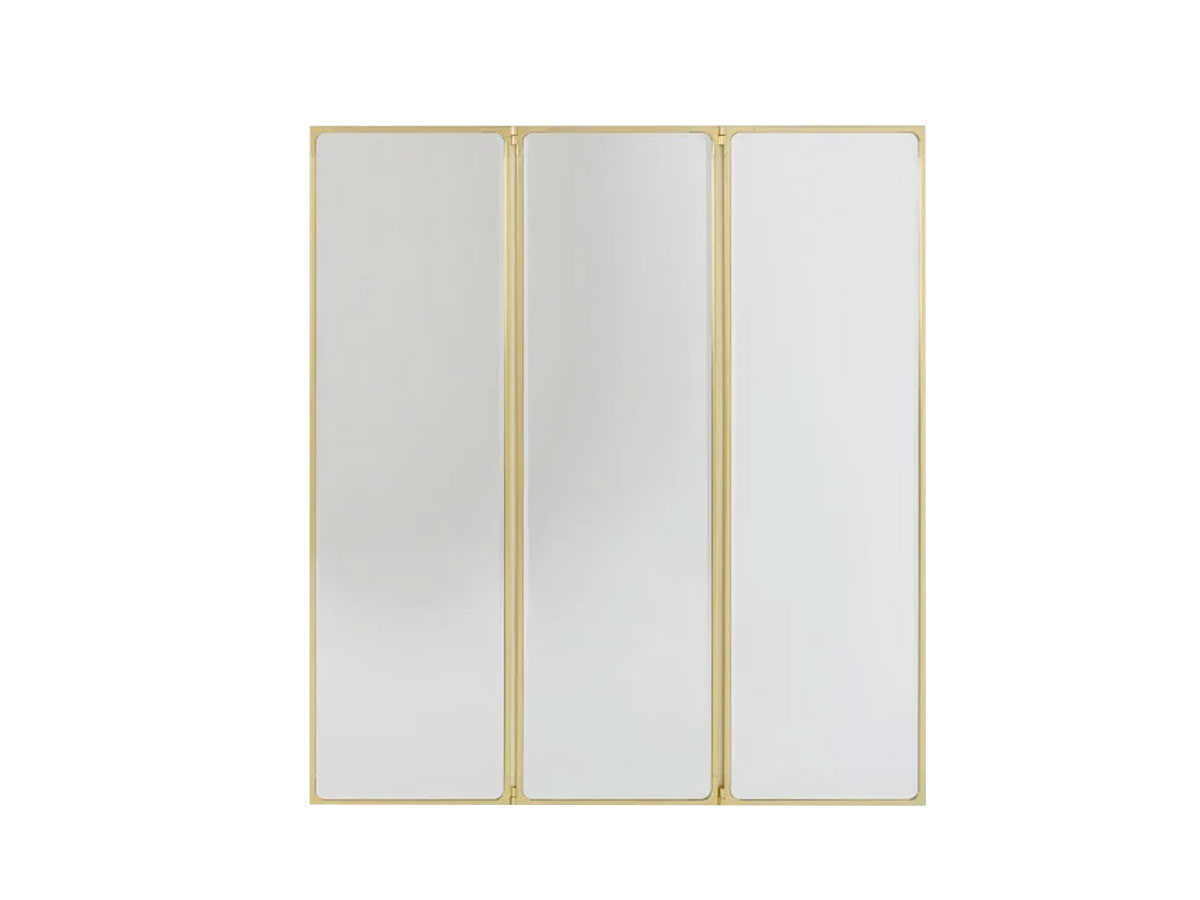 Glas Italia Como 01 Wall Mirror Polished Brass White 70