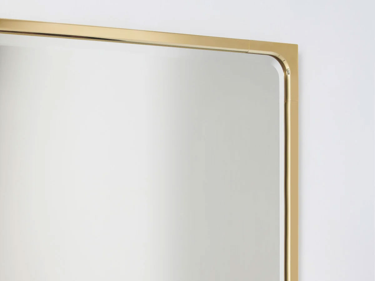 Glas Italia Como 01 Wall Mirror Polished Brass White 70