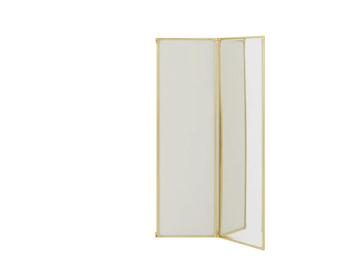 Glas Italia Como 01 Wall Mirror Polished Brass White 70