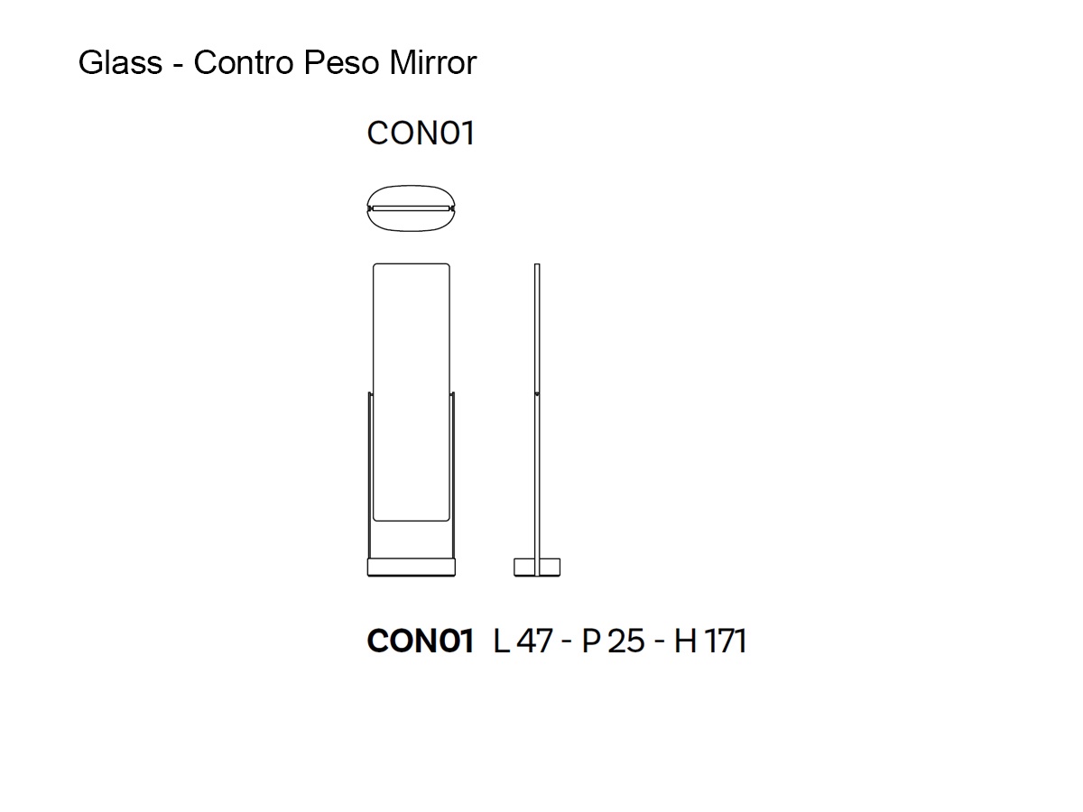 Glas Italia Contro Peso Mirror