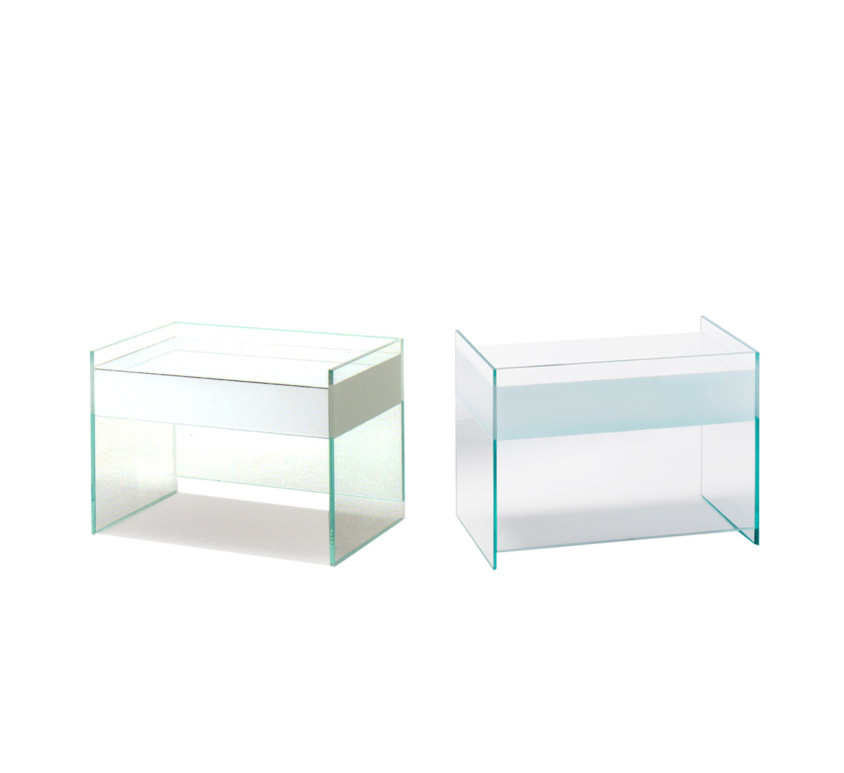 Glas Italia Float Night Table White