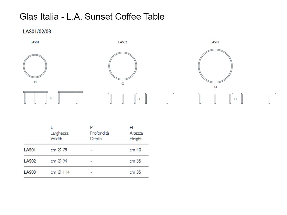 Glas Italia L A Sunset Coffee Table
