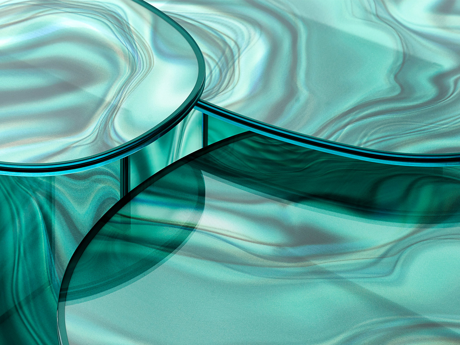 Glas Italia Liquefy Square Rectangular Table