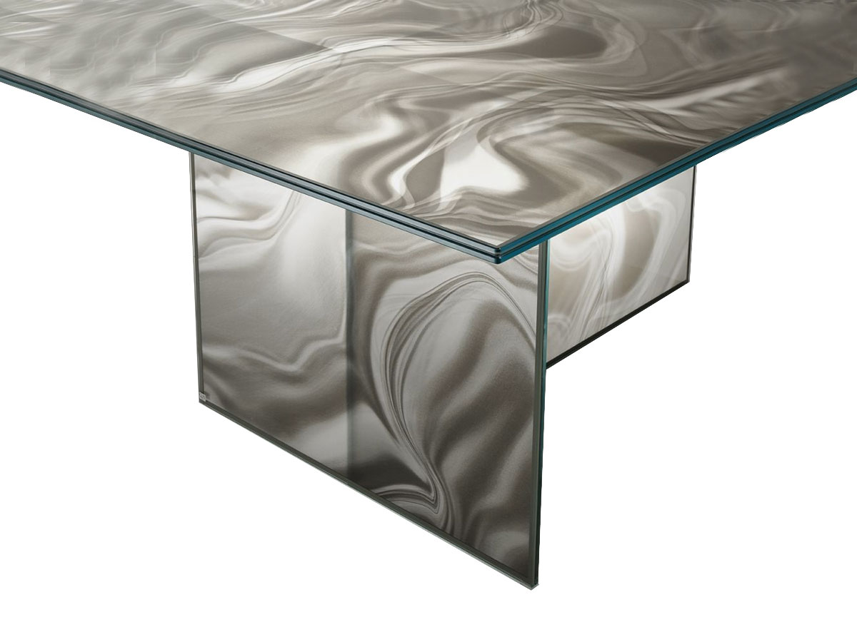 Glas Italia Liquefy Square Rectangular Table