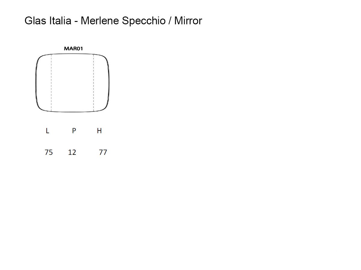Glas Italia Marlene Wall Mirror Mar 01 H 77