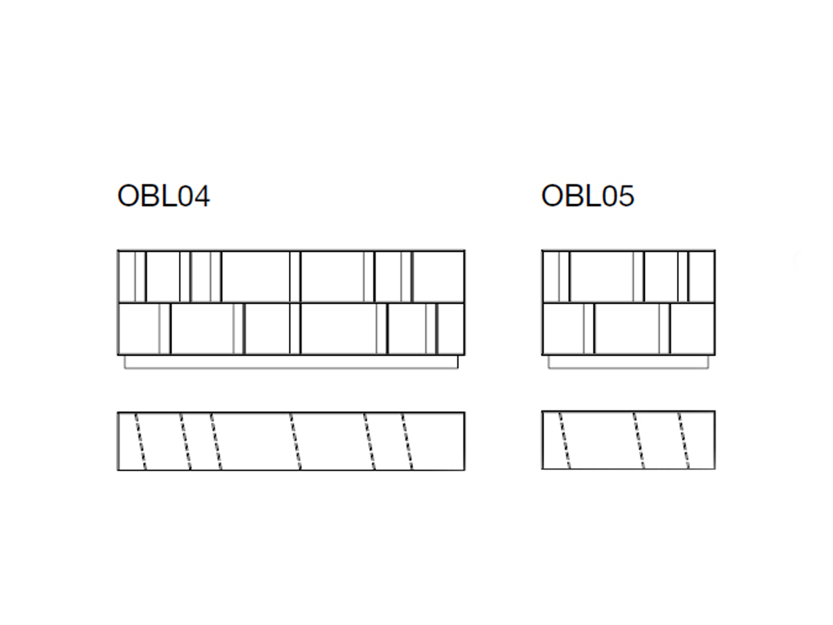 Glas Italia Obliquo Bookshelf Low