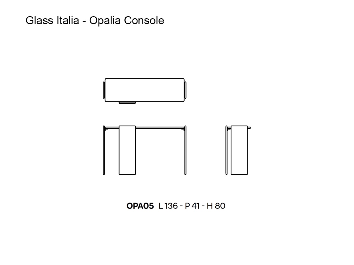 Glas Italia Opalia Console