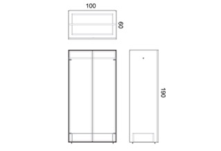 Glas Italia Prism Glass Wardrobe