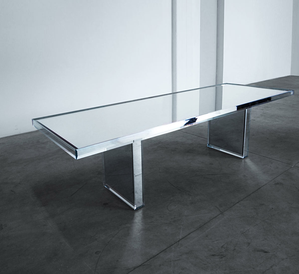 Glas Italia Prism Mirror Table