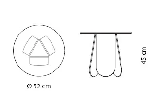 Glas Italia Shimmer Low Table O 52 Cm Shi01l