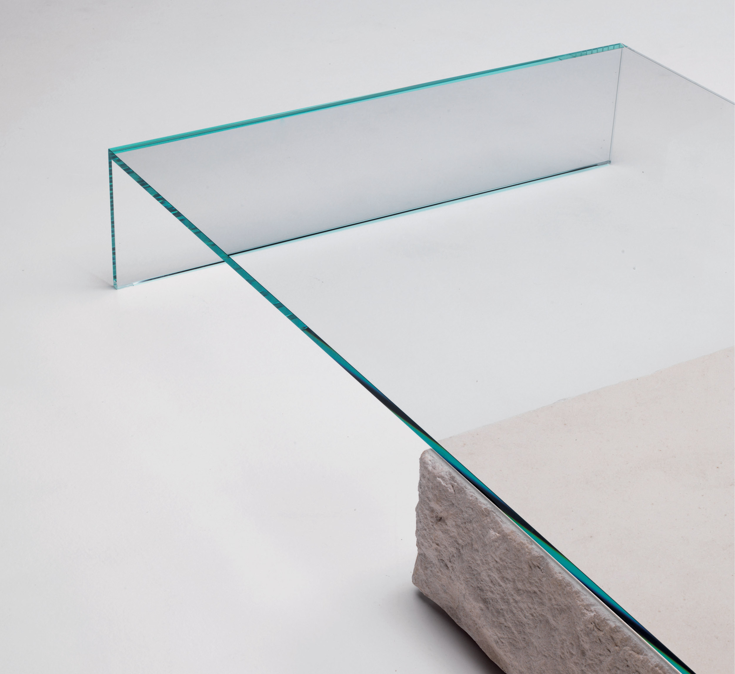 Glas Italia Terraliquida Coffee Table Glass And Stone