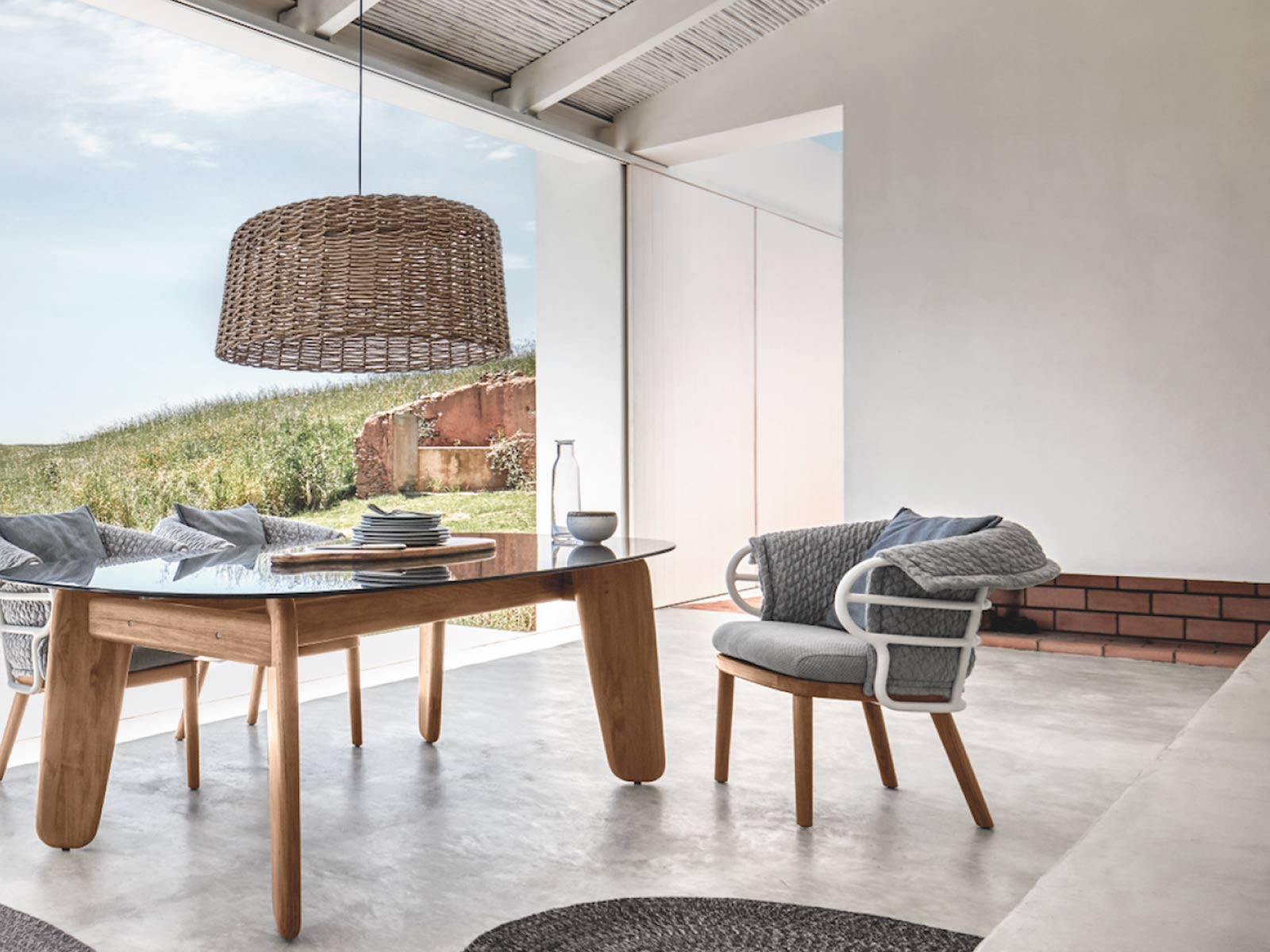Gloster Ambient Mesh Large Outdoor Suspension Lamp