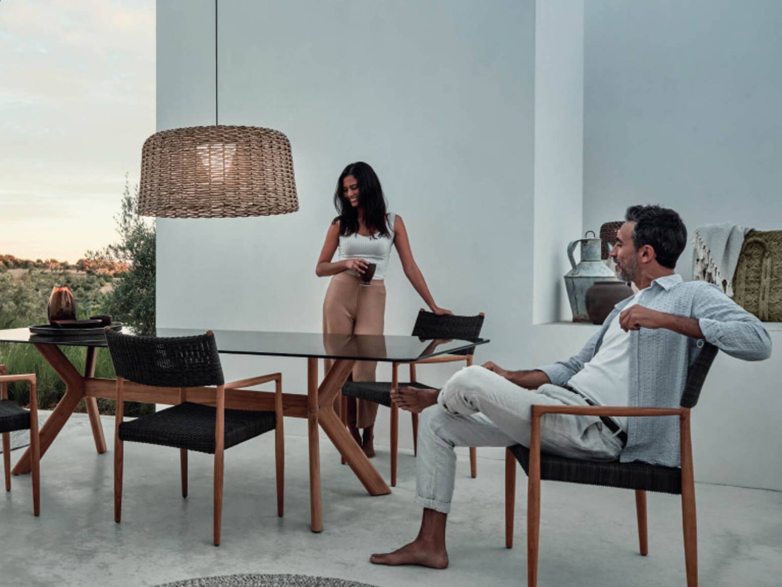 Gloster Ambient Mesh Large Outdoor Suspension Lamp