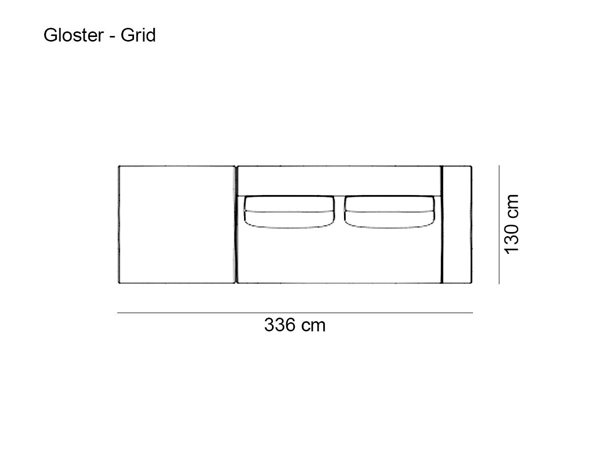 Gloster Grid Sofa Composition Grade B0203 Blend Latte