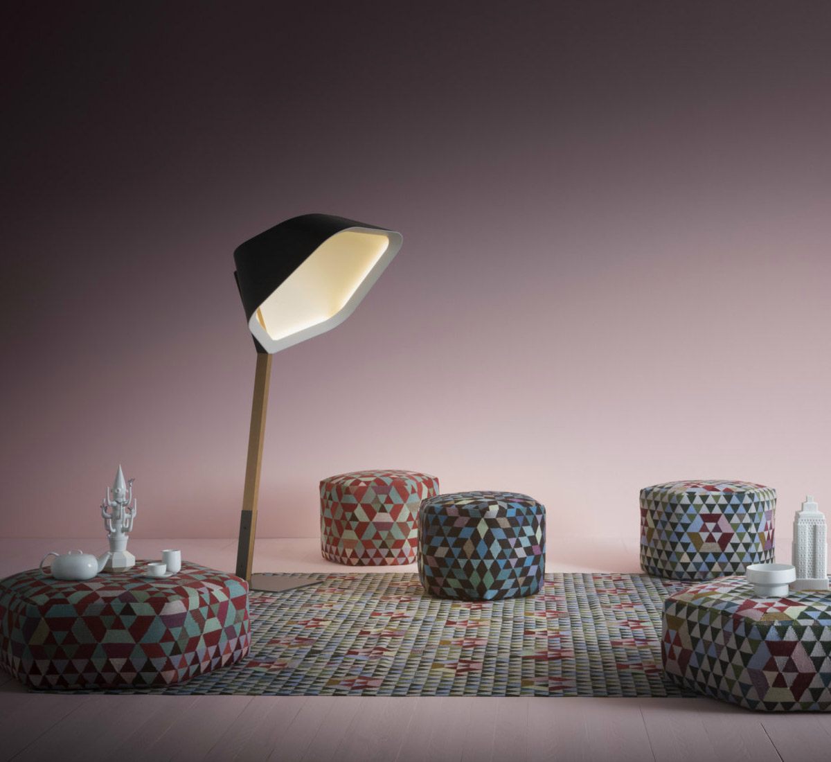 Golran Trianglehex Sweet Pink Rug