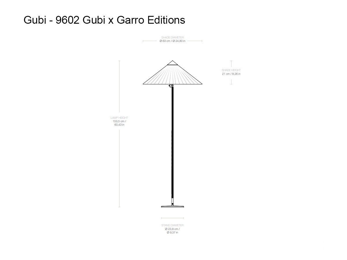 Gubi 9602 Garro Editions Floor Lamp