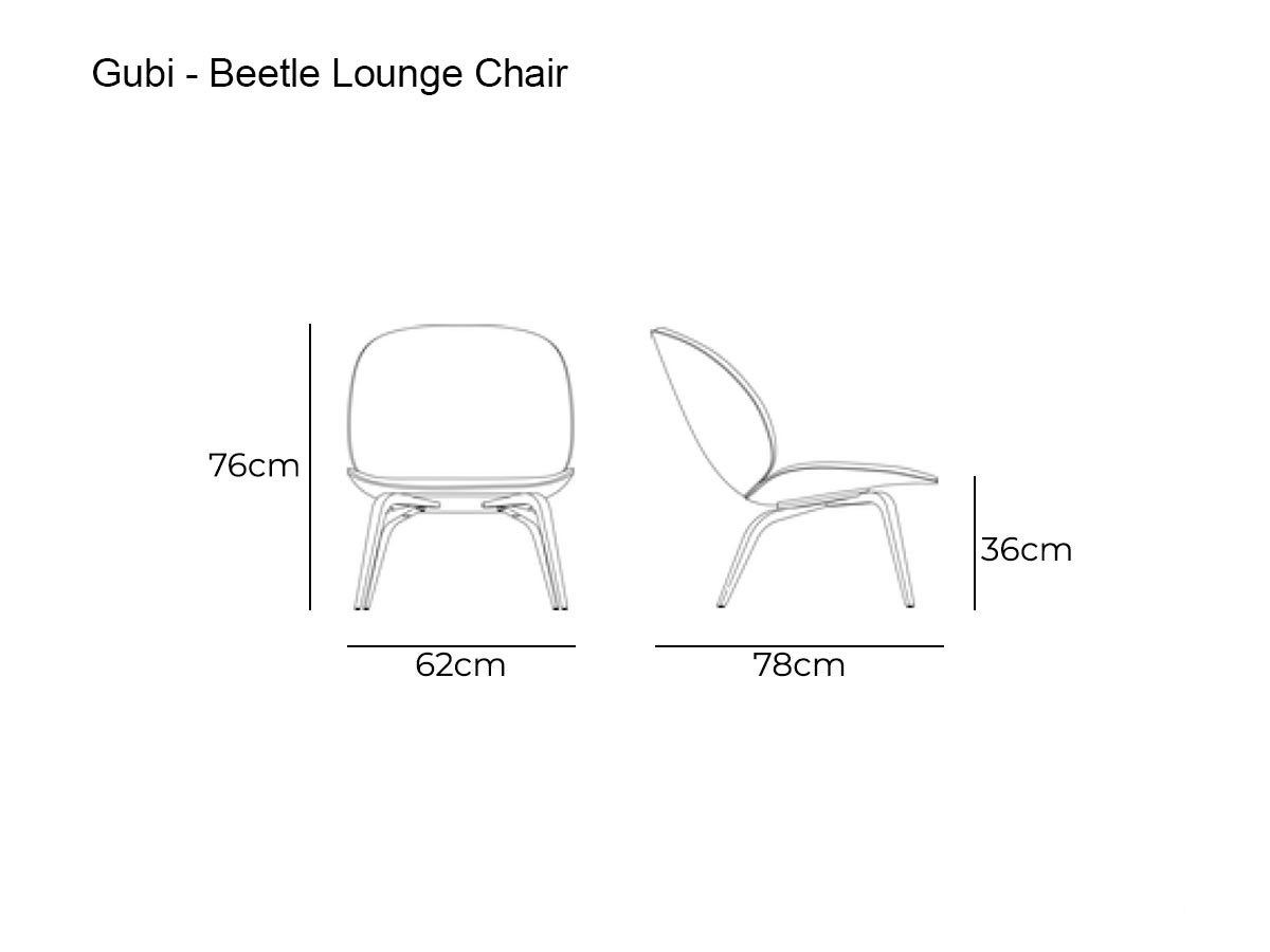 Gubi Beetle Lounge Chair Conic Base
