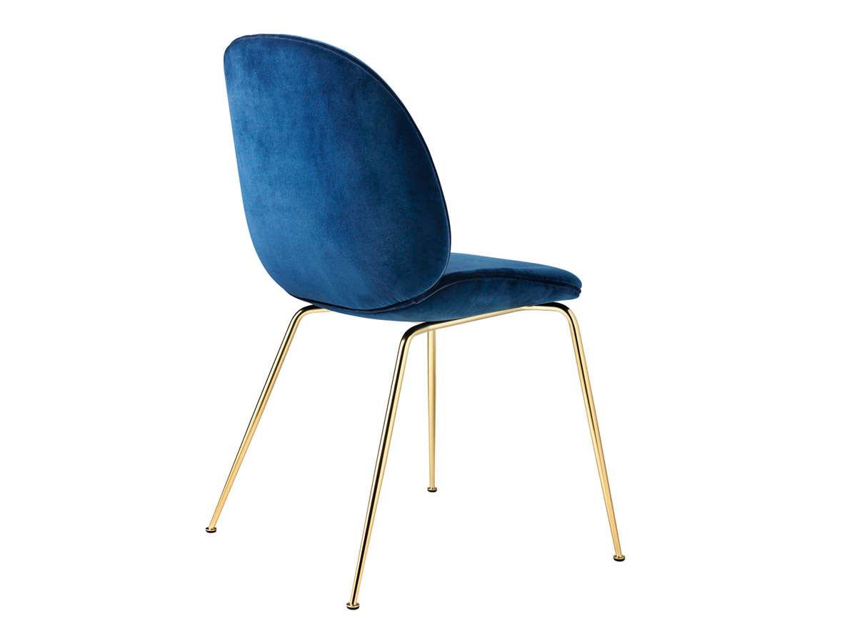 Gubi Beetle Dining Chair Fully Upholstered Conic Base