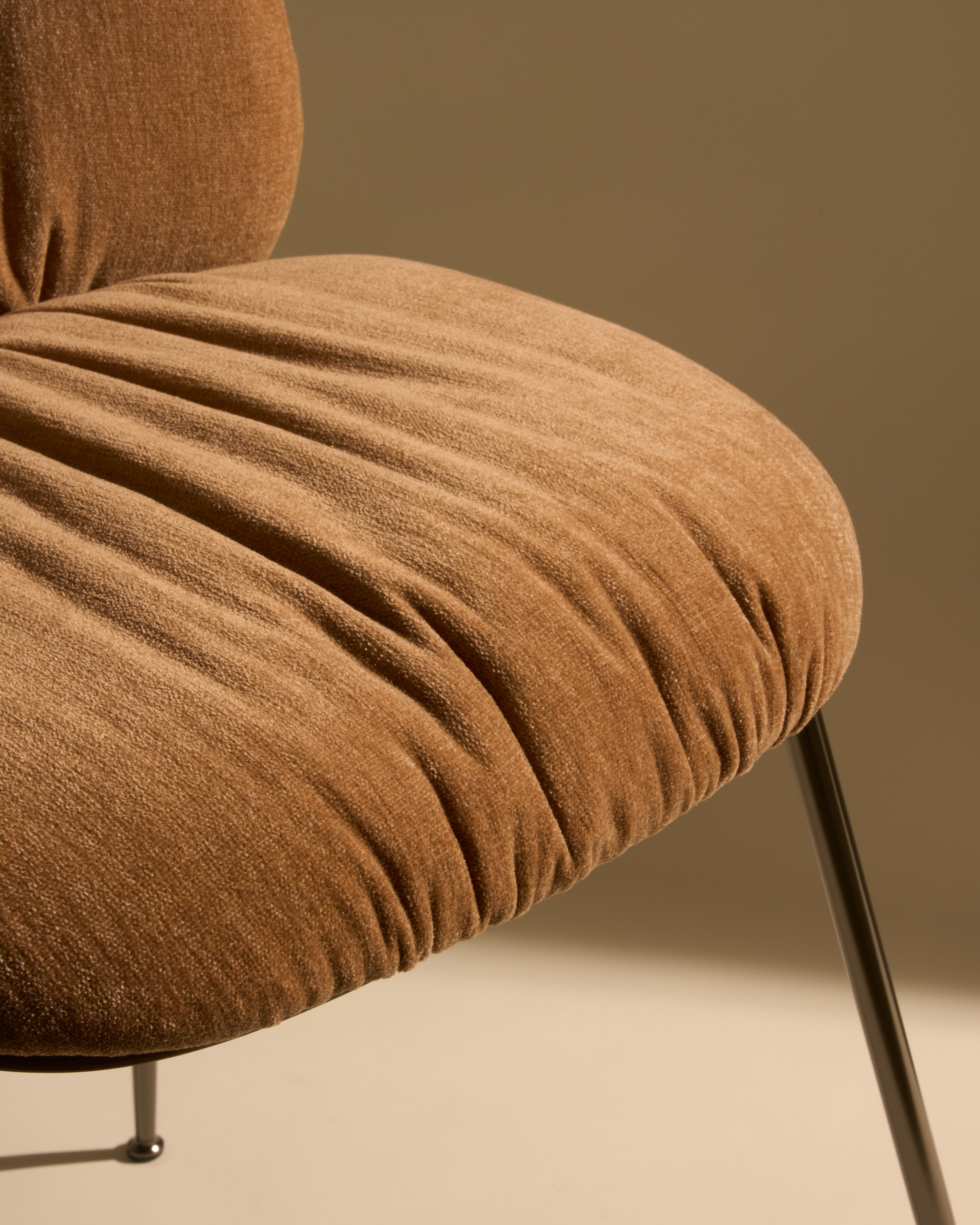 Gubi Beetle Soft Dining Chair Wood Shell Conical Base