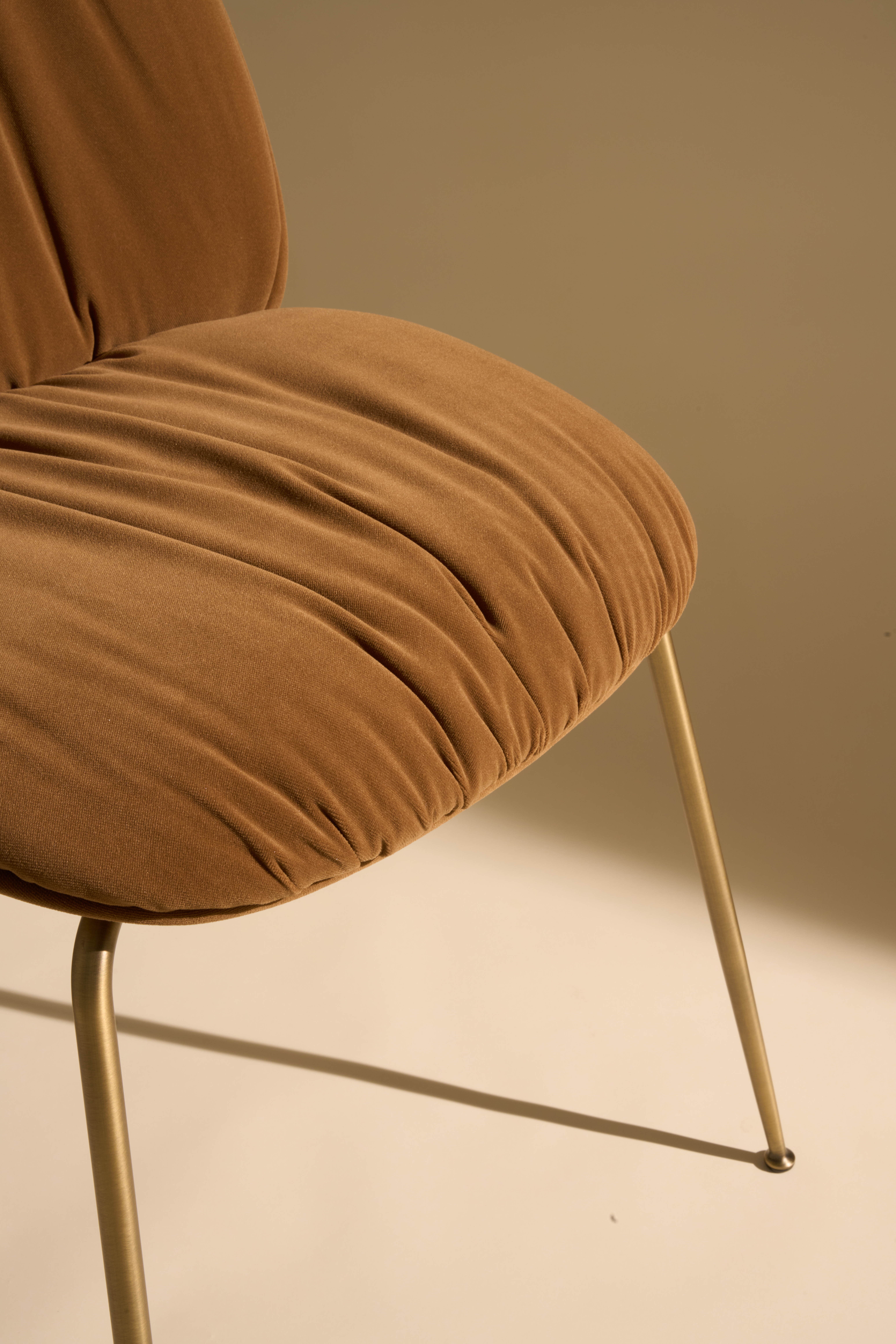 Gubi Beetle Soft Dining Chair Wood Shell Conical Base