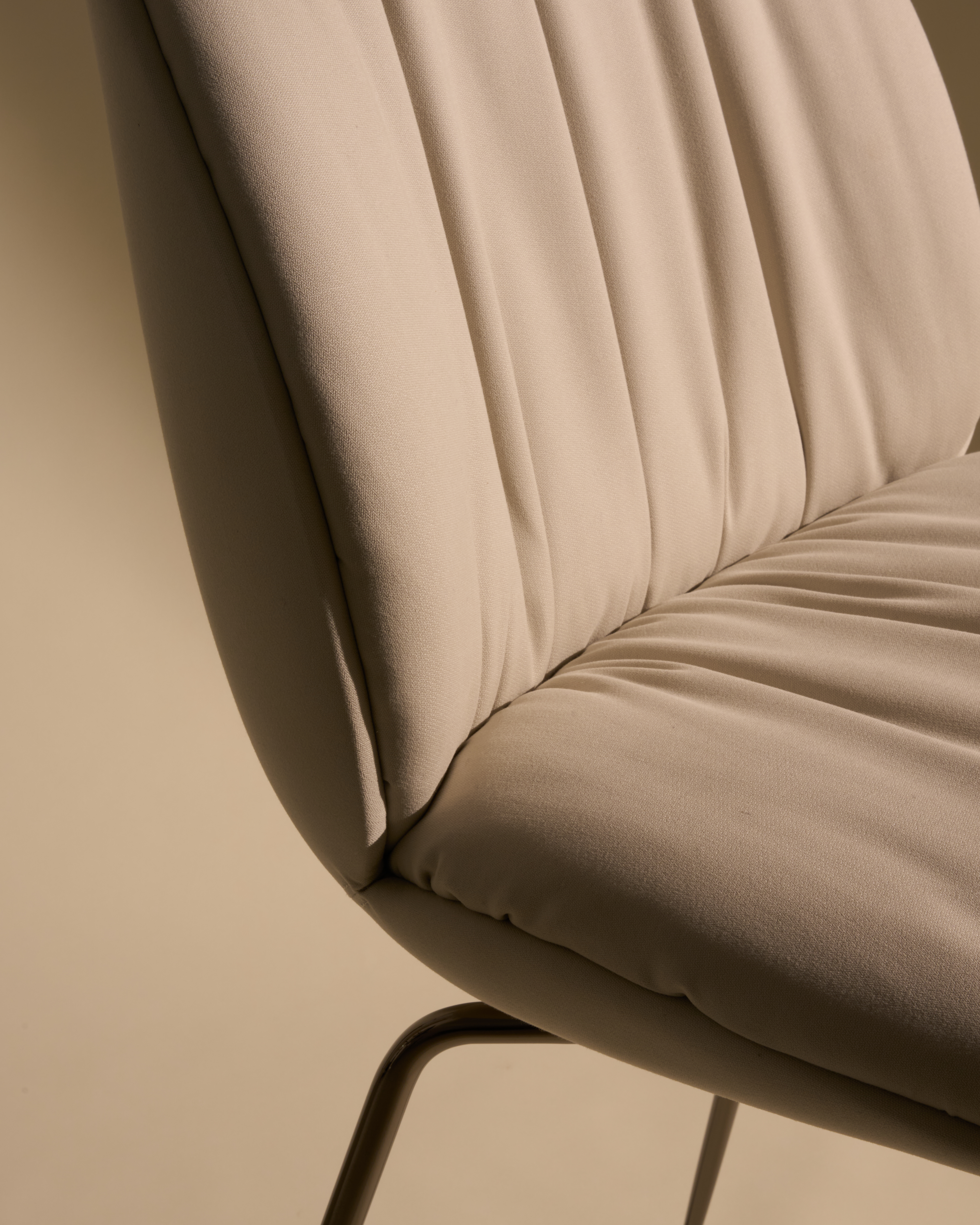 Gubi Beetle Soft Dining Chair Fully Upholstered Conic Base
