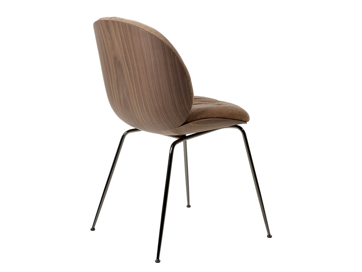 Gubi Beetle Soft Dining Chair Wood Shell Conical Base